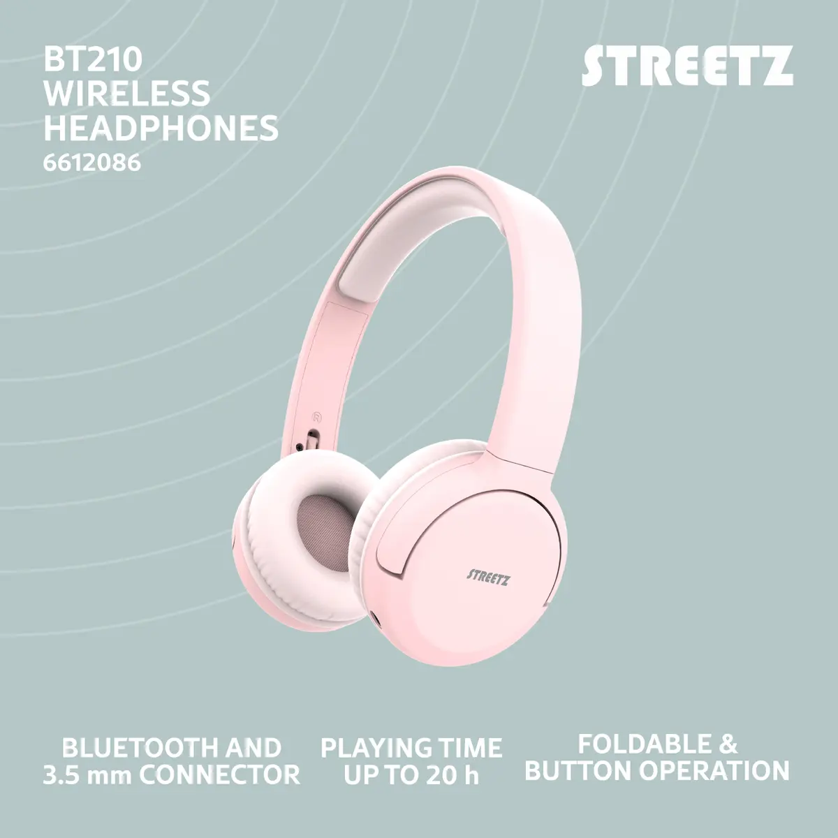 Наушники Streetz BT210-PNK Photo 5