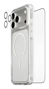PanzerGlass CARE Flagship 3-в-1 Urban Explorer Bundle для iPhone 17 Pro Max — закалённое стекло, PET, силикон, прозрачный