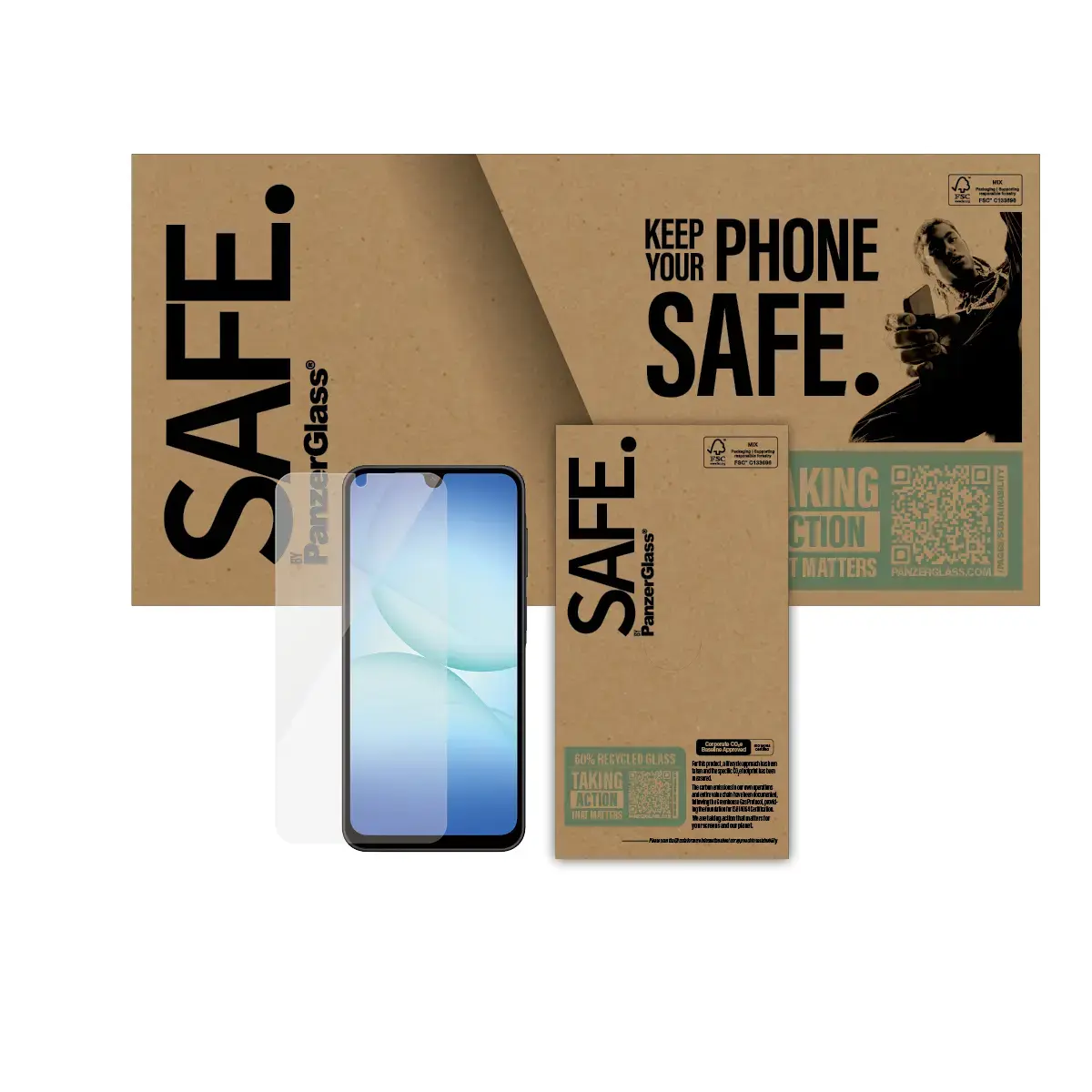 Защитное стекло PanzerGlass SAFE. by ® Samsung Galaxy M17 5G Photo 2