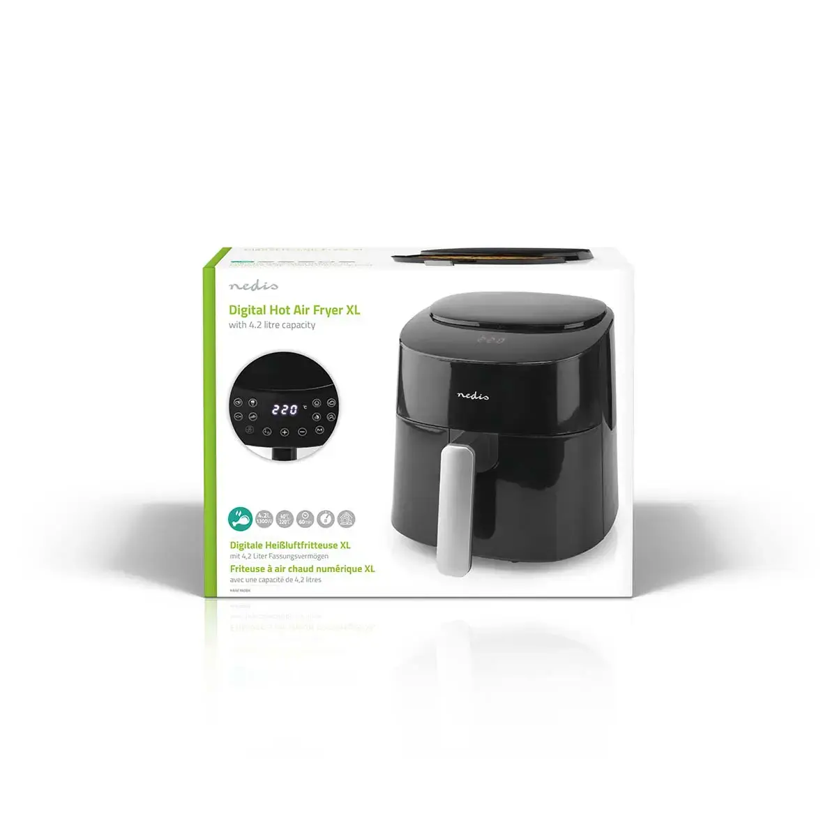 Аэрофритюрница Nedis KAAF160BK 4.2 л Photo 6