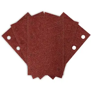Sandpaper sheet, NEO tools 04-623 P80, rectangular 128 x 78 mm with 8 holes