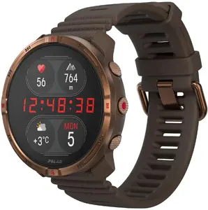 GPS sporta pulkstenis Polar Grit X2 brūni-varšs S-L ar sirdsdarbības monitoru uz plaukstas
