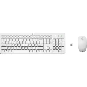 Беспроводной комплект HP 230, клавиатура и мышь, 2.4 ГГц, эргономичный дизайн, белый