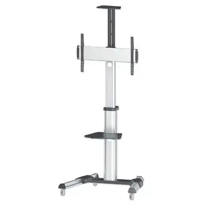 Mobile TV stand MANHATTAN 461245 for 37–70 inch TVs, 50 kg capacity, 2 shelves