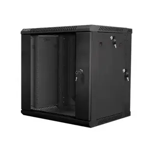 Настенный 19" шкаф-стойка 12U LANBERG 600x600 мм черный