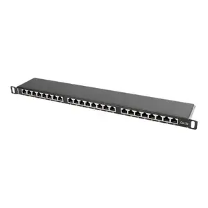 Patch panel LANBERG 24-port 0.5U 19" Cat.5e FTP shielded, black