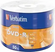 VERBATIM DVD-R 4.7GB 16x single-layer recordable disc, 120 min, 片