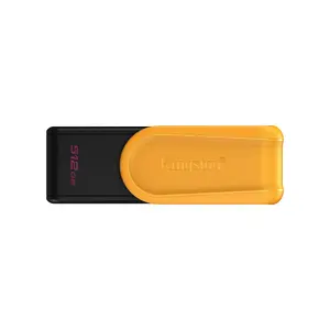 USB zibatmiņa KINGSTON DataTraveler Exodia S 512GB — USB 3.2 Gen 1 Type-A, apgriežama, melna/dzeltena