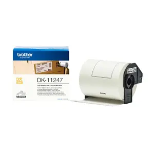 Label tape Brother DK-11247, DK adhesive roll, 128 mm width, black on white, 180 labels per roll