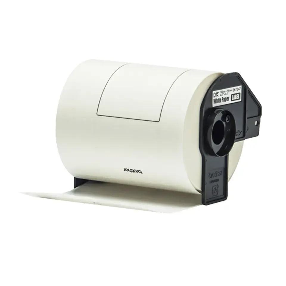 Etiķešu lenta Brother DK-11247 — 128 mm, melns uz balta Photo 2