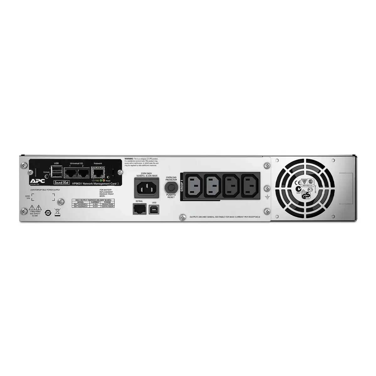 APC Smart SMT1500RMI2UNC UPS 1500VA 1000W Photo 2