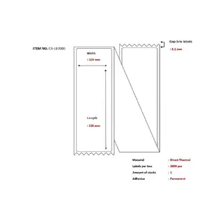 Capture thermal ship-label 105 x 220 mm CA-LB7000 – direct thermal labels for shipping