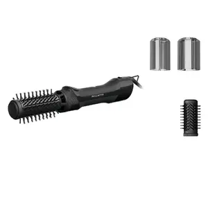 Rowenta Brush Activ UB9520 Hot Air Brush with 1000 W Power, 2 Heating Levels, Ionic Function, and Synthetic Bristles in Black