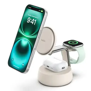 Беспроводное USB-зарядное устройство Belkin Qi2 WIZ040KQSD — 25 Вт, USB, кабель 1,5 м, белое, для смартфона, смарт‑часов, наушников, фитнес‑трекера