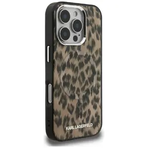 Phone case Karl Lagerfeld IML Leopard Pattern MagSafe for iPhone 16 Pro Max — brown