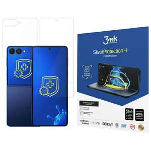 Защитная пленка 3MK SilverProtect+ Folded Edition для Samsung Galaxy Z Flip7 — антимикробная, влажная установка