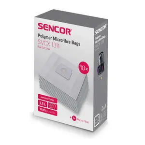 Мешки для пылесоса SENCOR SVCX1311 — упаковка 10 шт., микрофибра, 2.5 л, с микрофильтром