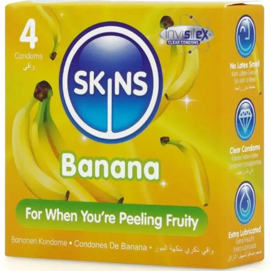 Презервативы SKINS BANANA PREMIUM PACK 4 Photo 2