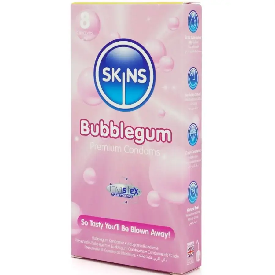 Prezervatīvi SKINS BUBBLEGUM PREMIUM PACK 8 Photo 2