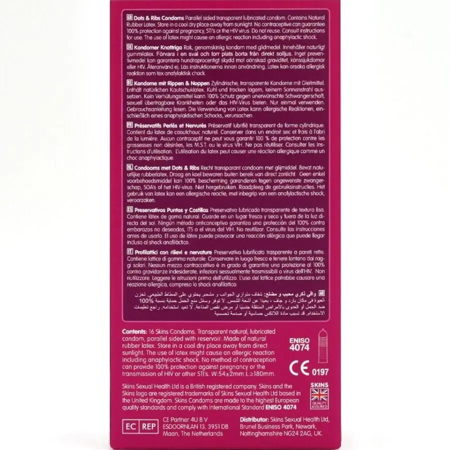Condoms SKINS DOTS & RIBS PREMIUM PACK 16 Photo 4