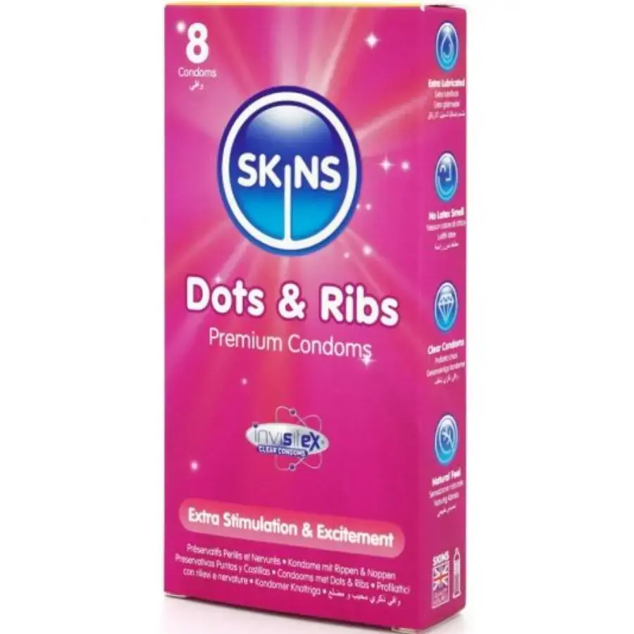 Презервативы SKINS DOTS & RIBS PREMIUM PACK 8 Photo 2