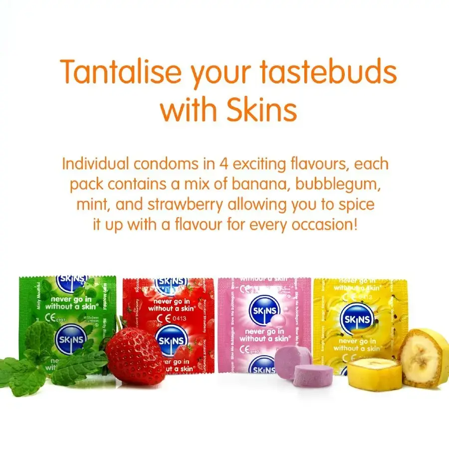 Condoms SKINS Multi Flavors Pack 16 Photo 3