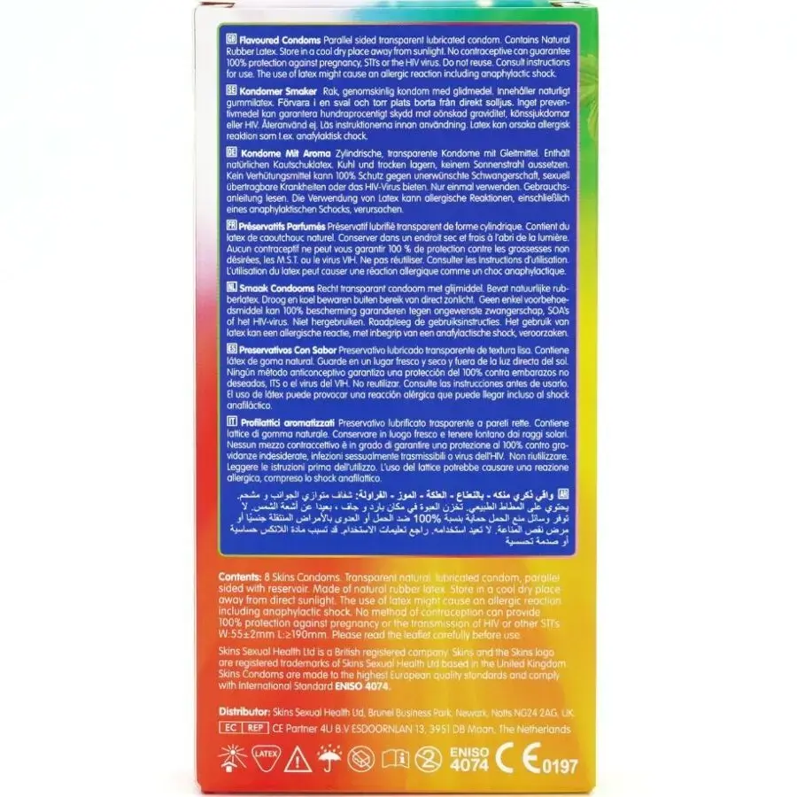Презервативы SKINS Multi Flavors Premium Pack 8 Photo 4