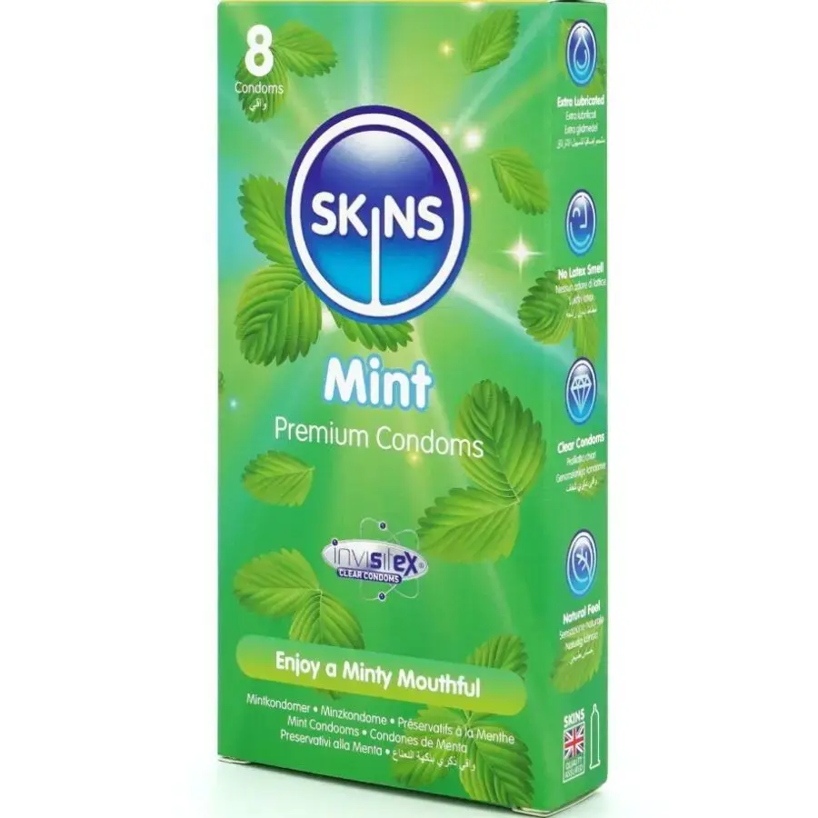 Condoms SKINS MINT Premium Pack 8 pcs Photo 2