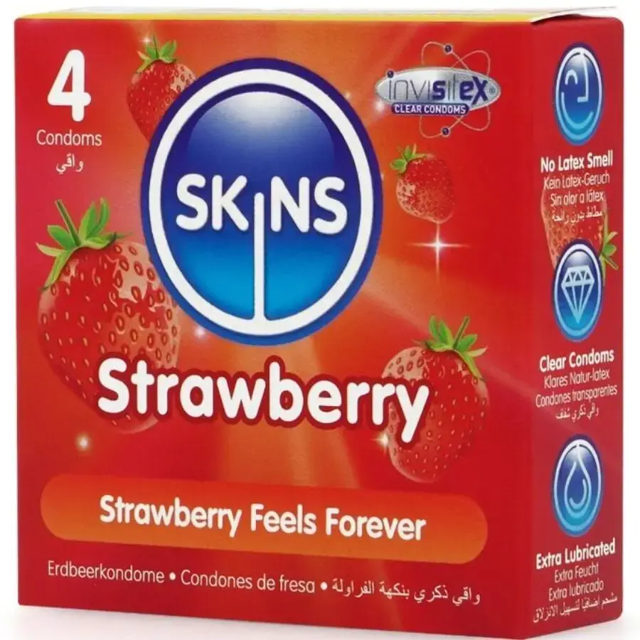 Презервативы SKINS Strawberry Premium Pack 4 Photo 2