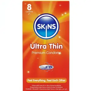 Презервативы SKINS Ultra Thin Premium Pack 8 – SKINS D-244413, упаковка из 8 ультратонких презервативов