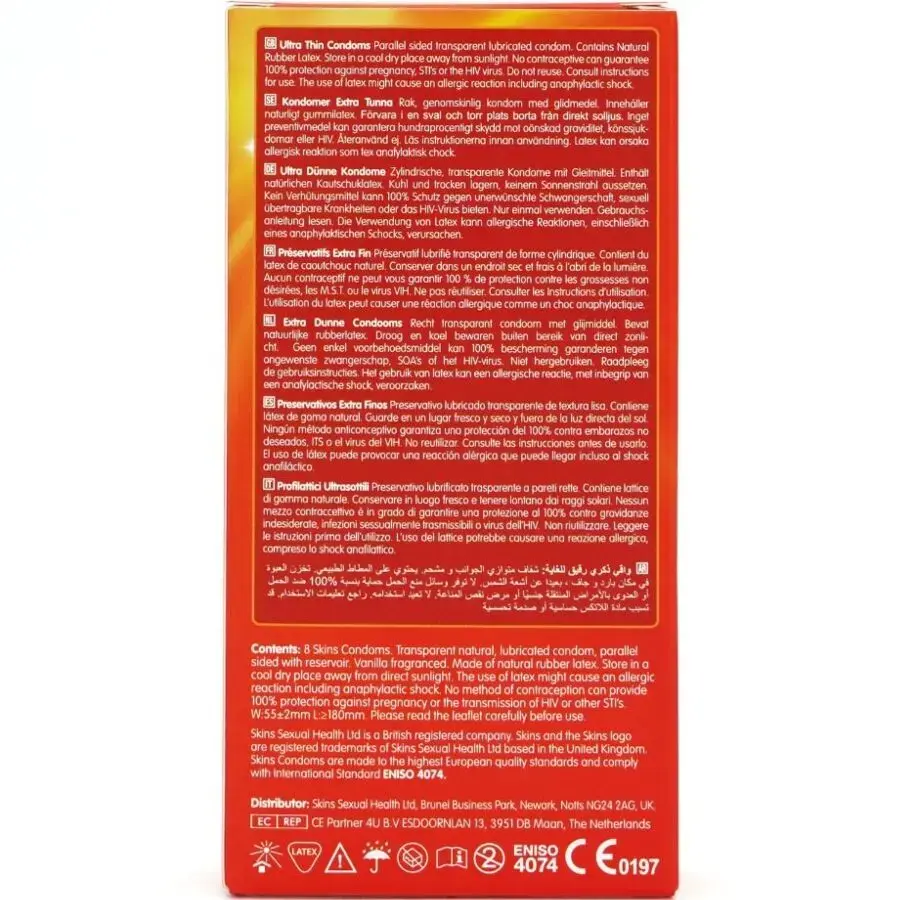 Презервативы SKINS Ultra Thin Premium Pack 8 Photo 4