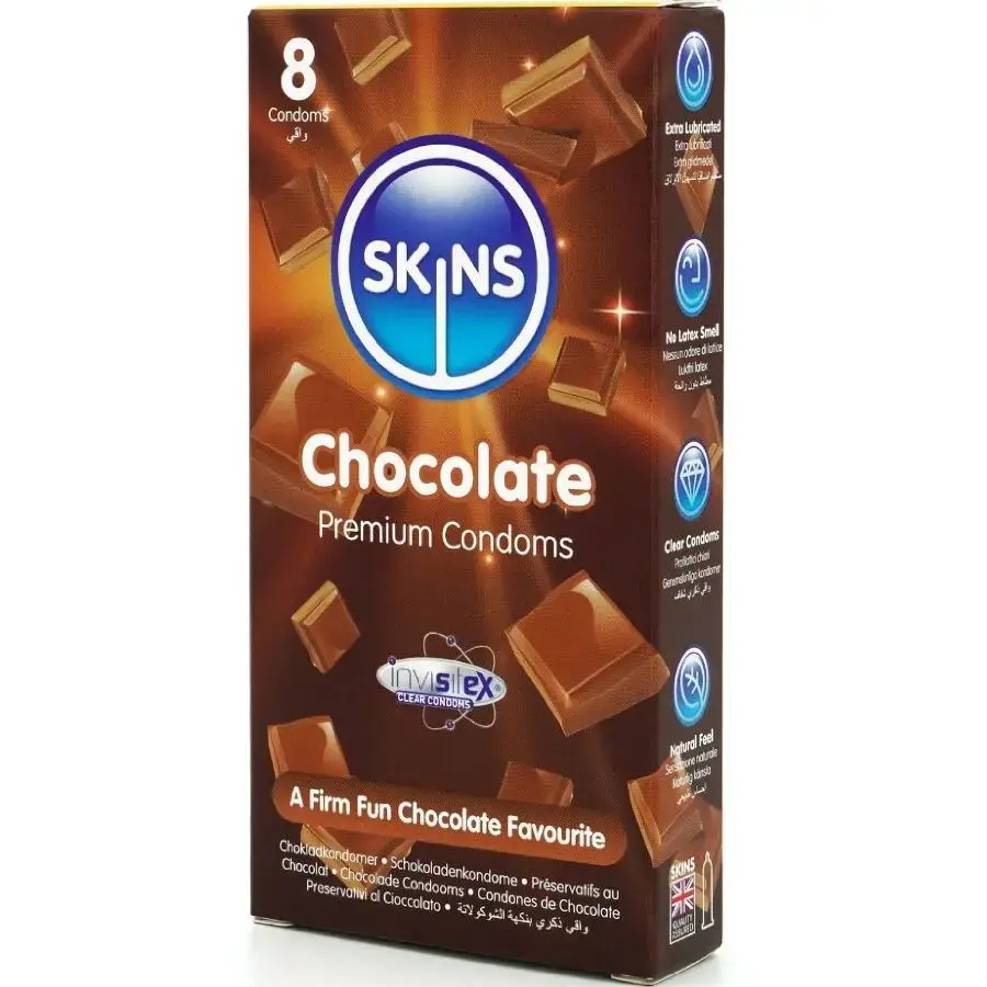 Condoms SKINS Chocolate Premium Pack 8 pcs Photo 2