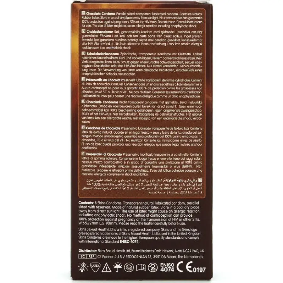 Condoms SKINS Chocolate Premium Pack 8 pcs Photo 4