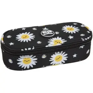 Pildspalvu futlāris CoolPack Campus DAISY BLACK F062817 — kompakta izturīga konstrukcija zīmuļiem un kancelejai