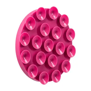 Sticker pad LAUT MAGADD — silicone suction mount, pink, MagSafe compatible