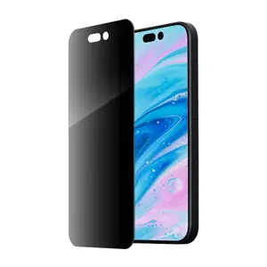 LAUT PRIME privacy screen protector for iPhone 15 — impact, scratch and shatter-resistant polycarbonate/tempered glass
