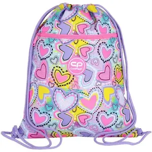 Sporta soma Cool Pack Vert Pastel Hearts – izturīga viegla bērnu treniņu soma, viens nodalījums, regulējams plecu siksna