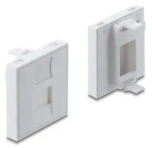Snap-in 45×45 mm Keystone Module Cover DELOCK Easy 45 for 1 Port, ABS, white, with dust cap
