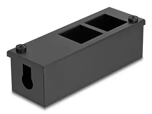 Distribution box DeLOCK Easy 45 module holder for table or wall mounting, metal, black — 4×22.5×45 mm or 2×45×45 mm