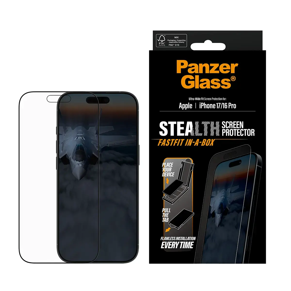 PanzerGlass Stealth ekrāna aizsargs iPhone 17 / 16 Pro Photo 2