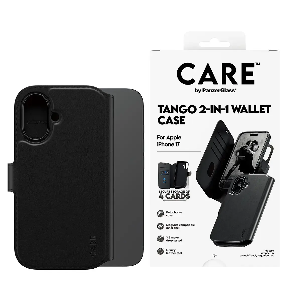PanzerGlass CARE Tango 2‑в‑1 чехол‑кошелёк для iPhone 17 Photo 2