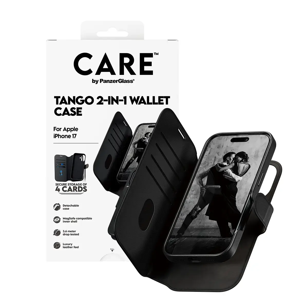 PanzerGlass CARE Tango 2‑в‑1 чехол‑кошелёк для iPhone 17 Photo 5