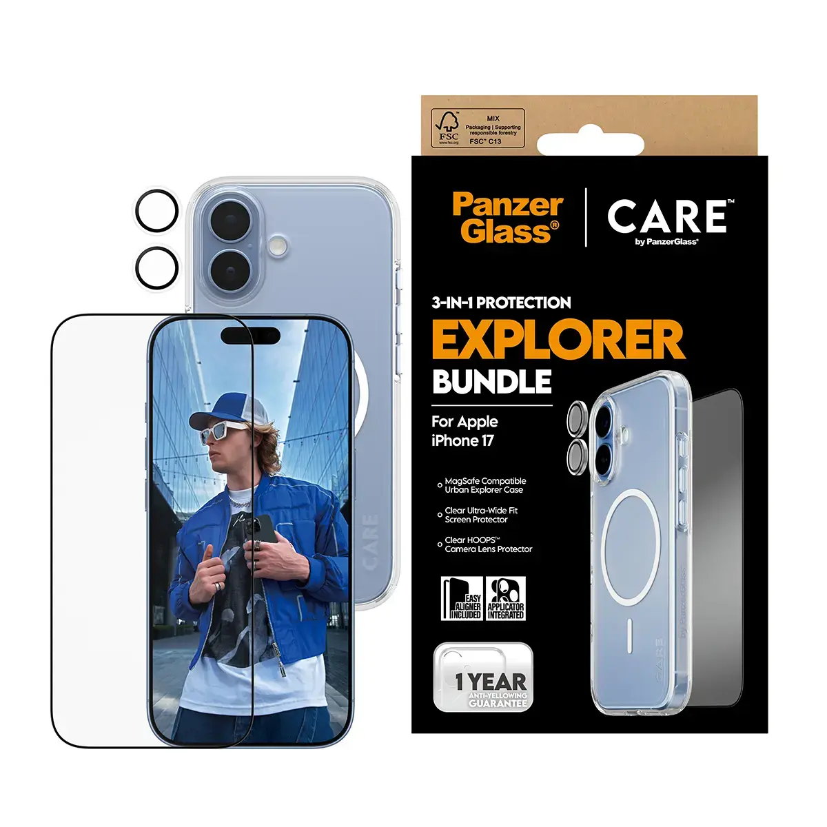 PanzerGlass CARE 3-in-1 Flagship Explorer Bundle iPhone 17 Photo 2
