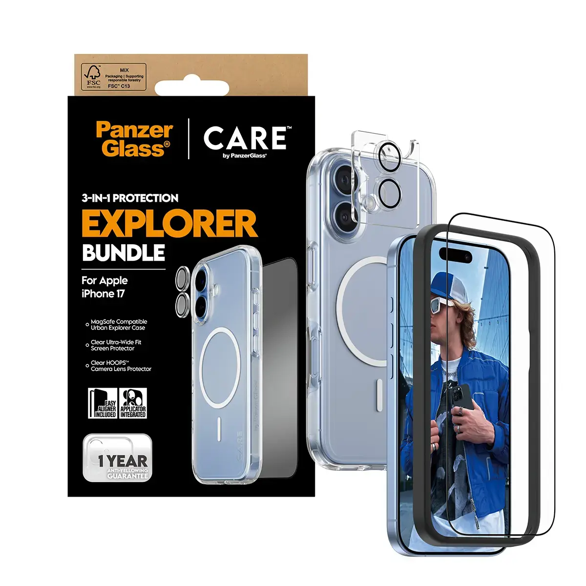 PanzerGlass CARE 3-in-1 Flagship Explorer Bundle iPhone 17 Photo 5