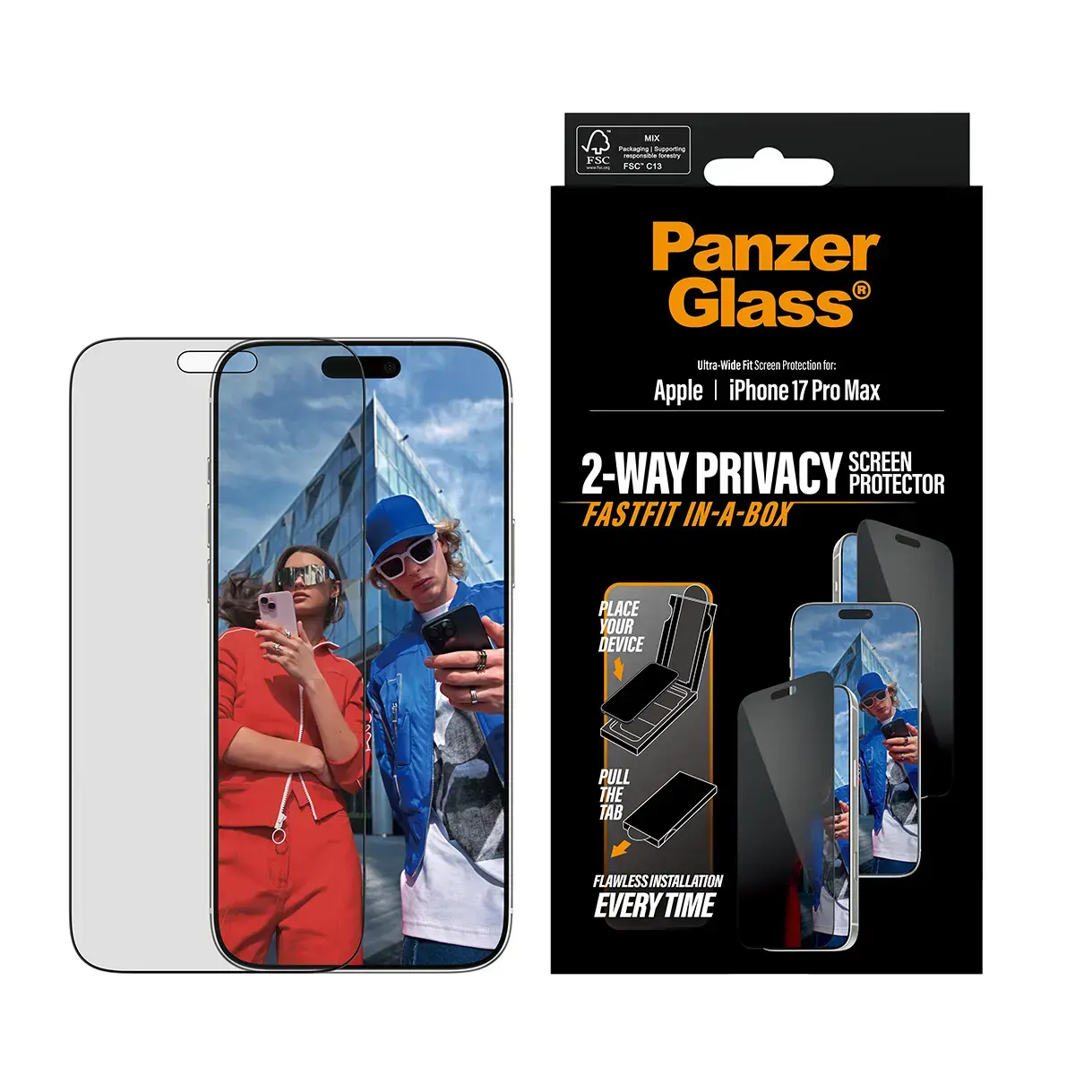 PanzerGlass 2‑Way Privacy priekš iPhone 17 Pro Max Photo 2