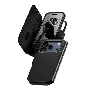 Кейс PanzerGlass CARE™ Tango 2-в-1 с кошельком и MagSafe для iPhone 17 Pro — чёрный, крышка