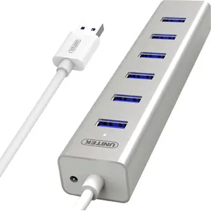 USB 3.0 hubs Unitek 7 porti ar ārējo barošanas bloku