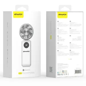 Handheld fan Awei F39 portable rechargeable – Fast Ice white