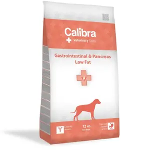 Сухой корм для собак Calibra VD Gastrointestinal Pancreas Low Fat 12 кг — для взрослых, лосось, низкожирный, без глютена и сои