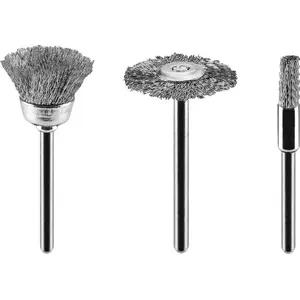 Cup steel brush GRAPHITE 55H066 — cup/plate brush set for surface cleaning and rust removal